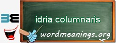 WordMeaning blackboard for idria columnaris